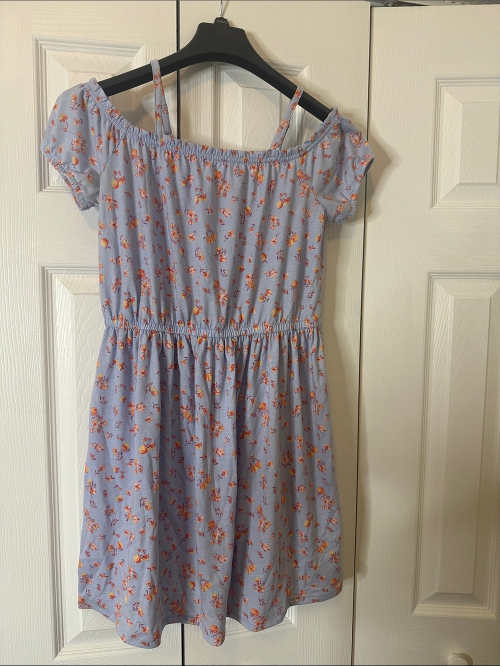 OshKosh B'gosh Light Blue Floral Off-Shoulder Dress